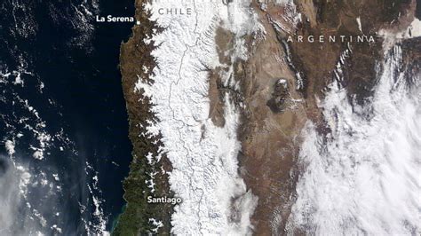 As Se Ve La Nieve En Mendoza Desde El Espacio Seg N Im Genes