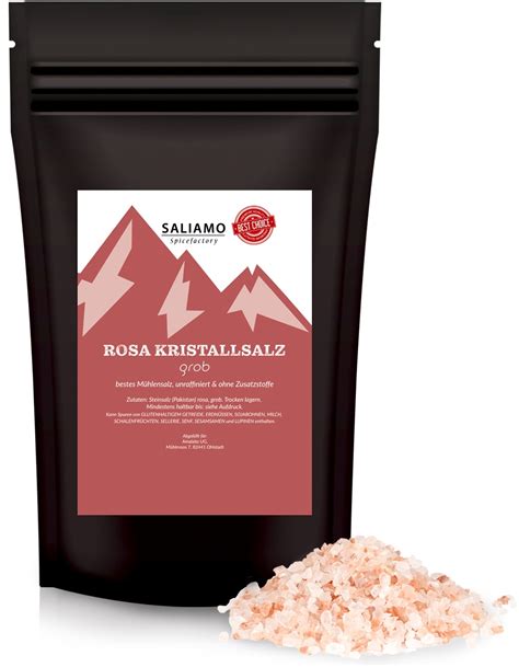 Saliamo 500g Rosa Kristallsalz Steinsalz Grob Aus Salt Range