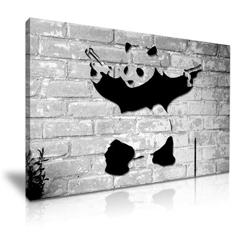 Banksy Panda Redesign Graffiti Art Stretched Canvas Box More - Etsy