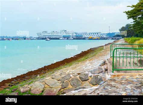 The Marina Bay Cruise Centre On The Straits Of Singapore Seen From The