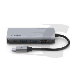 Conector Multipuerto Belkin USB C 4 En 1