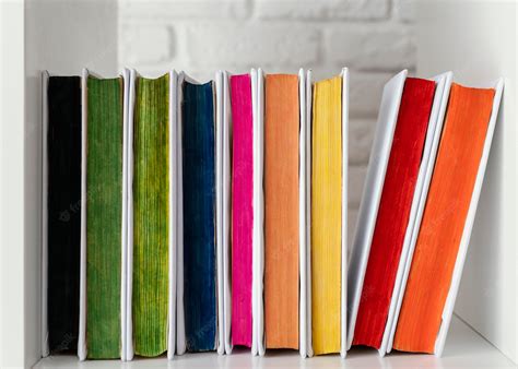 Free Photo | Colorful books on shelf arrangement