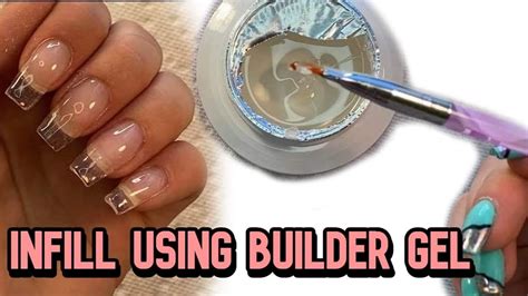 Infill Using Builder Gel Infill On My Own Nails Youtube