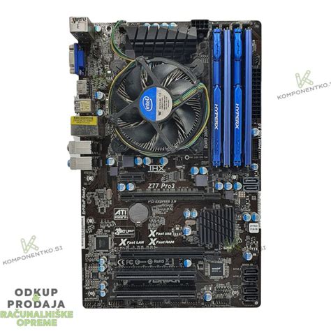 ZELO DOBER KOMPLET I7 3770 ASROCK Z77 PRO3 LGA 1155 16 GB RAM