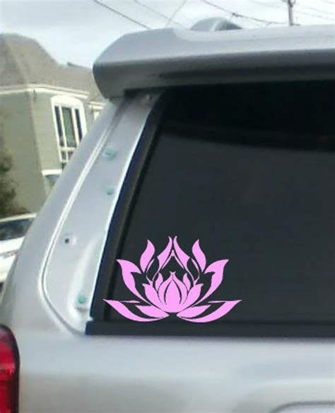 Lotus Flower Decal Car Decal Window Decal Lotus Flower Zen Etsy