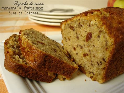 Suma De Colores Bizcocho De Avena Manzana Y Frutos Secos