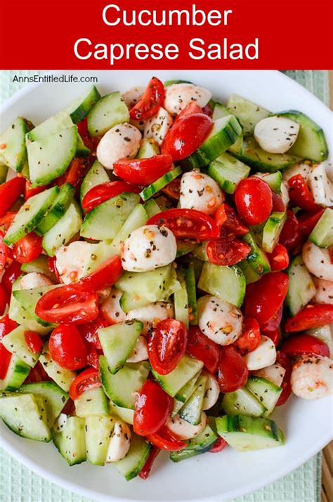 Cucumber Caprese Salad Recipe A Beautiful And Delicious Take On A