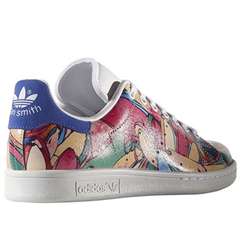 Adidas Originals Baskets Femme Stan Smith Blanc Floral