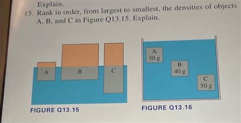 Solved Explain 15 Rank In Order From Largest To Smallest Chegg