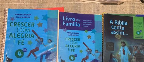 Combo Livro Ensino Religioso Crescer Alegria E F Livro Usado