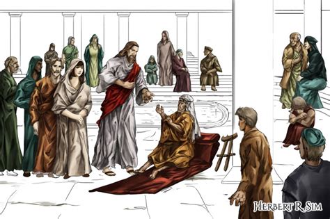 Jehovah Rapha Jesus Heals A Paralytic At The Pool Of Bethesda