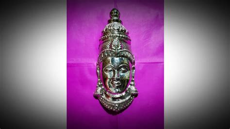 Silver sheet embossing lord Laxmi face work ಲಕಷಮದವ ಬಳಳ ಮಖ