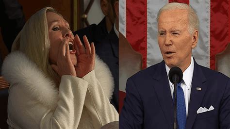 Liar Rep Marjorie Taylor Greene Heckles President Biden During