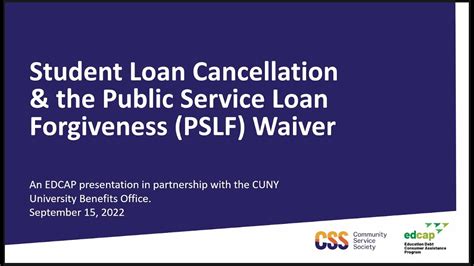 Public Service Loan Forgiveness Pslf Program Webinar Youtube