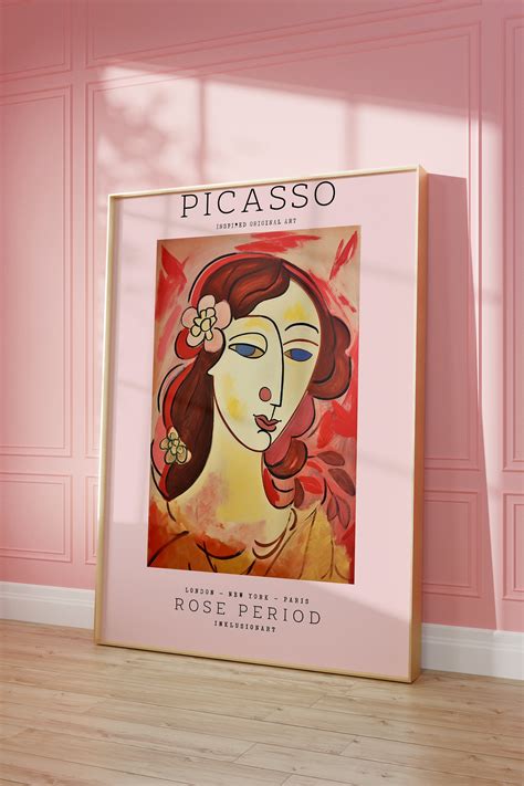 Picasso Style Abstract Art - Digital Download Wall Art - Rose Period
