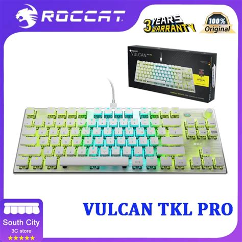 ROCCAT VULCAN TKL Pro gaming RGB backlit mechanical keyboard-white and ...