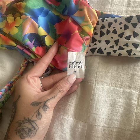 Moana Bikini Reversible Flower Set Slight Mark But Depop