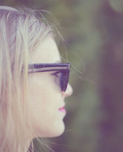 Beautiful Fashion Girl Portrait With Sunglasses Stock Photo Image Of