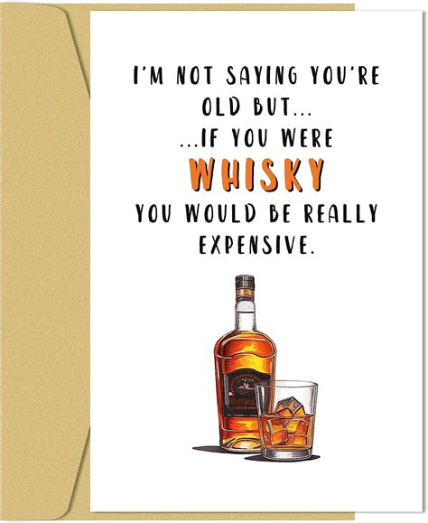 Megacalendars Funny Birthday Cards Whiskey For Men Women