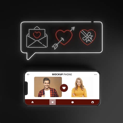 Premium Psd Dating App Concept Mockup