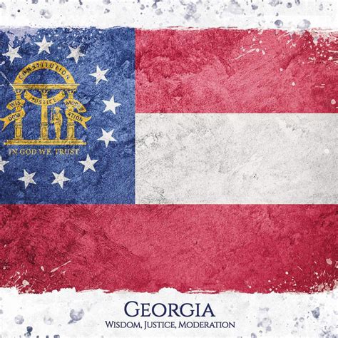 Georgia US Flag Wall Art | Prints, Framed Prints And Multi Panel Art