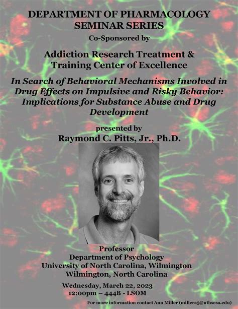 Seminar Raymond C Pitts Jr Ph D Department Of Pharmacology