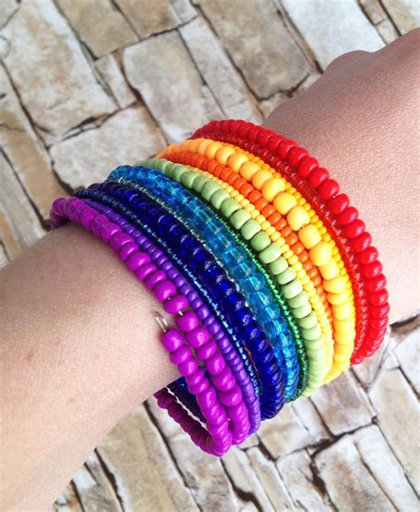 Pride Bracelet Lgbtq Rainbow Bracelet Colorful Wrap Gypsy Etsy