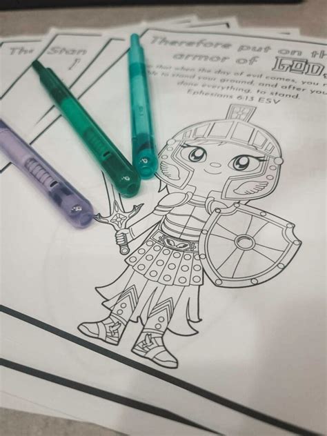 Free Armor of God Coloring Pages | Healing Home