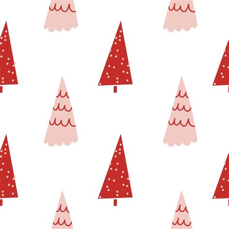 Christmas Seamless Pattern with Christmas tree. Holiday winter square pattern. White background ...