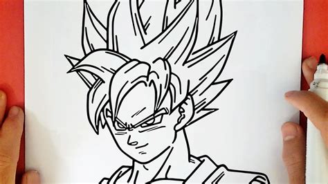 Goku Super Saiyan Blue Drawing Easy - Just go Inalong