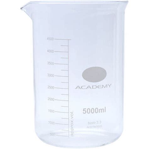 5 Litre Glass Beaker 5000ml Lab Glassware Borosilicate Glass 5000 Ml Ebay