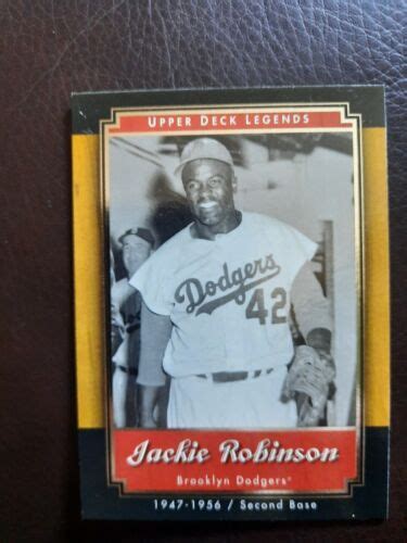 Upper Deck Legends Jackie Robinson Brooklyn Dodgers Hof Ebay