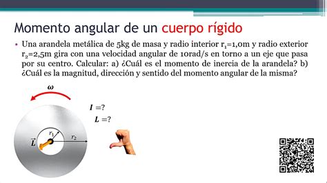 MOMENTO ANGULAR DE UN CUERPO RÍGIDO ejercicios resueltos momento de