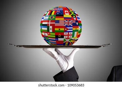 Glossy Flag Globe Different Country Flags Stock Photo Edit Now 109055063