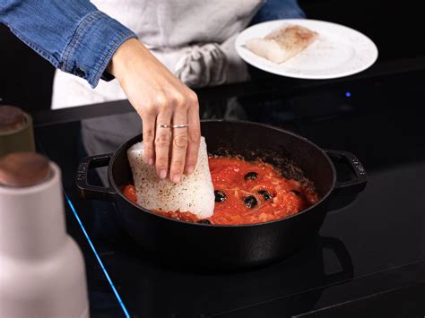 Geschmorter Kabeljau In Tomatenso E Mit Zutaten Rezept Kitchen