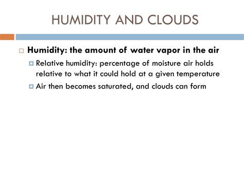 PPT - HUMIDITY AND CLOUDS PowerPoint Presentation, free download - ID ...