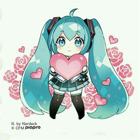 Pin De Sakura De Mg En Vocaloids Hatsune Miku Chibi Dibujos De Anime