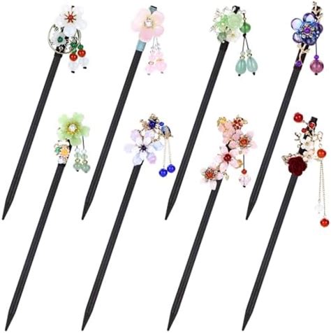 Amazon Flower Hair Sticks Hair Chopstick Chinese Hair Stick 1PC 7