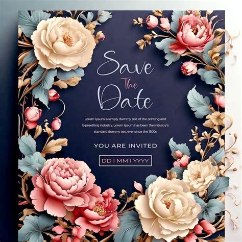 Premium Psd Weeding Invitation Card Design Template