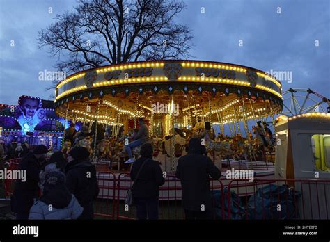 Photo of Rochester Christmas market with people, rides, and funfairs ...