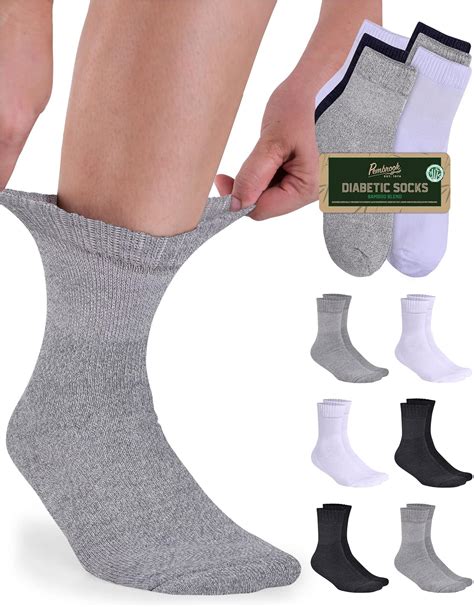 Bamboo Diabetic Socks For Men Women 6 Pairs Ankle Length Mens