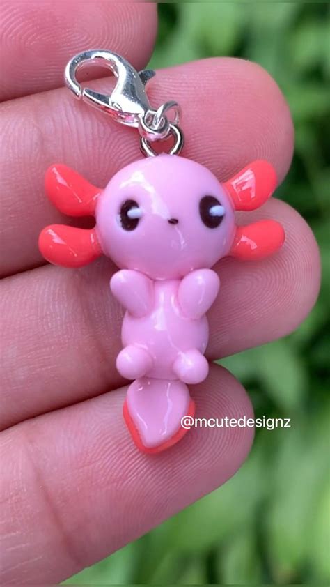 Axolotl Clay Charm DIY Polymer Clay Jewelry