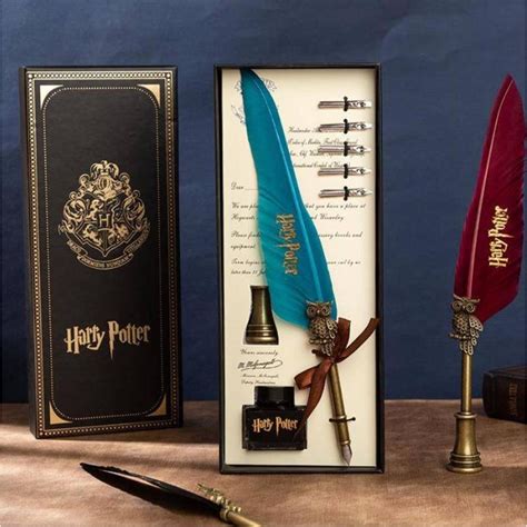 Harry Potter Magic Academy Feather Pen Set Caixa De Presente Caneta