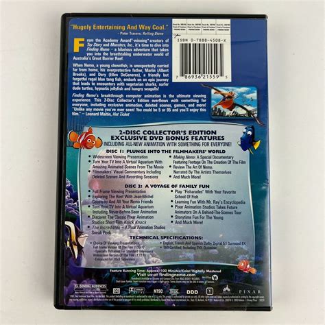 Walt Disney S Finding Nemo Disc Collector S Edition Dvd On Ebid