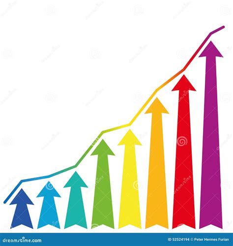 Increase Growth Rainbow Arrows Stock Vector Illustration Of Marketing