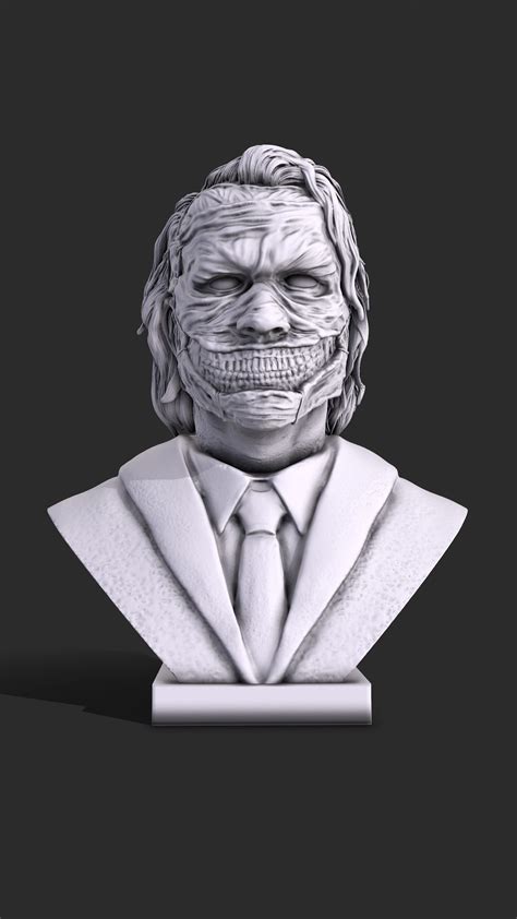 Heath Ledger Joker 3D Model 3D Printable CGTrader