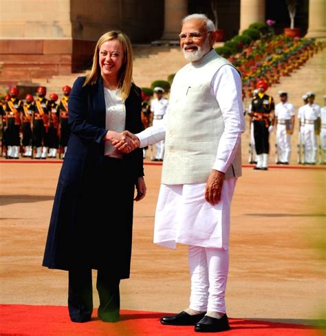 Prime Minister Narendra Modi Welcomes Italian Prime Minister Giorgia Meloni