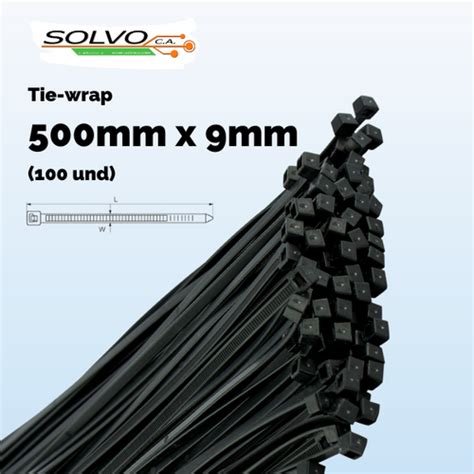 Tie Wrap 500mm X 9mm 100 Und Solvo Ca