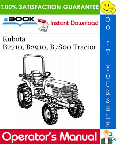 Kubota B2710, B2910, B7800 Tractor Operator's Manual | PDF Download