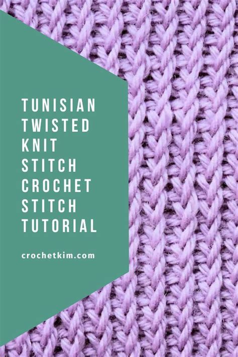 Tunisian Twisted Knit Stitch Crochet Stitch Tutorial Artofit